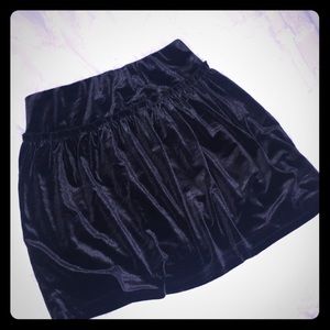 Black velvet skirt